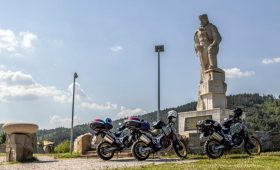 Rosetta Moto Tours at the the monument of Valchan voyvoda